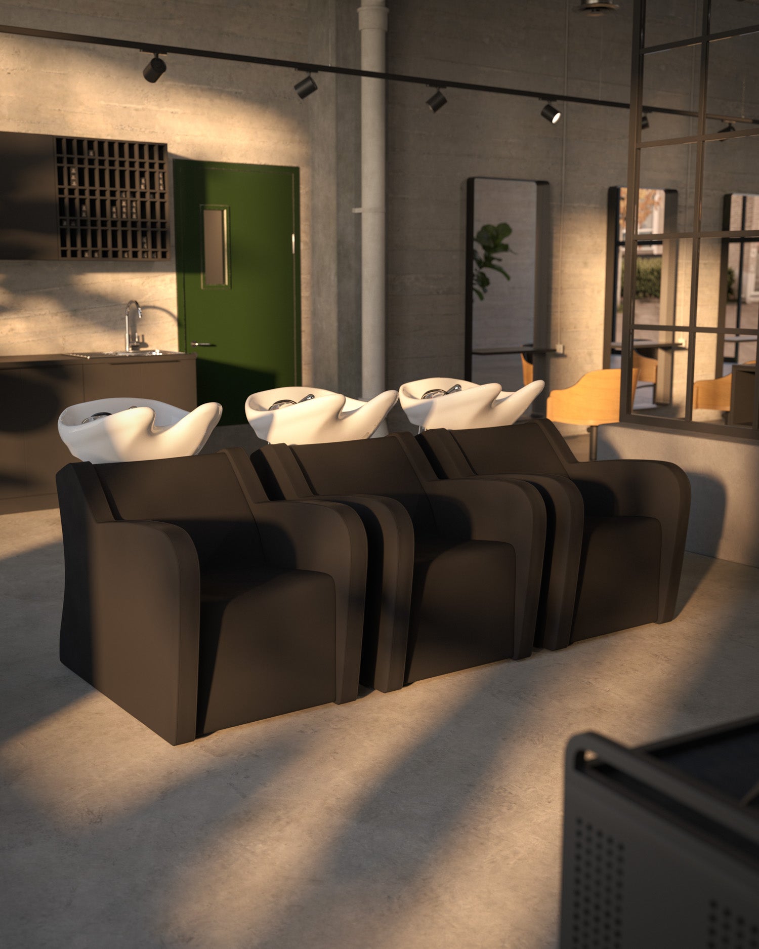 Fredda II - Sort massagevask med hvid kumme